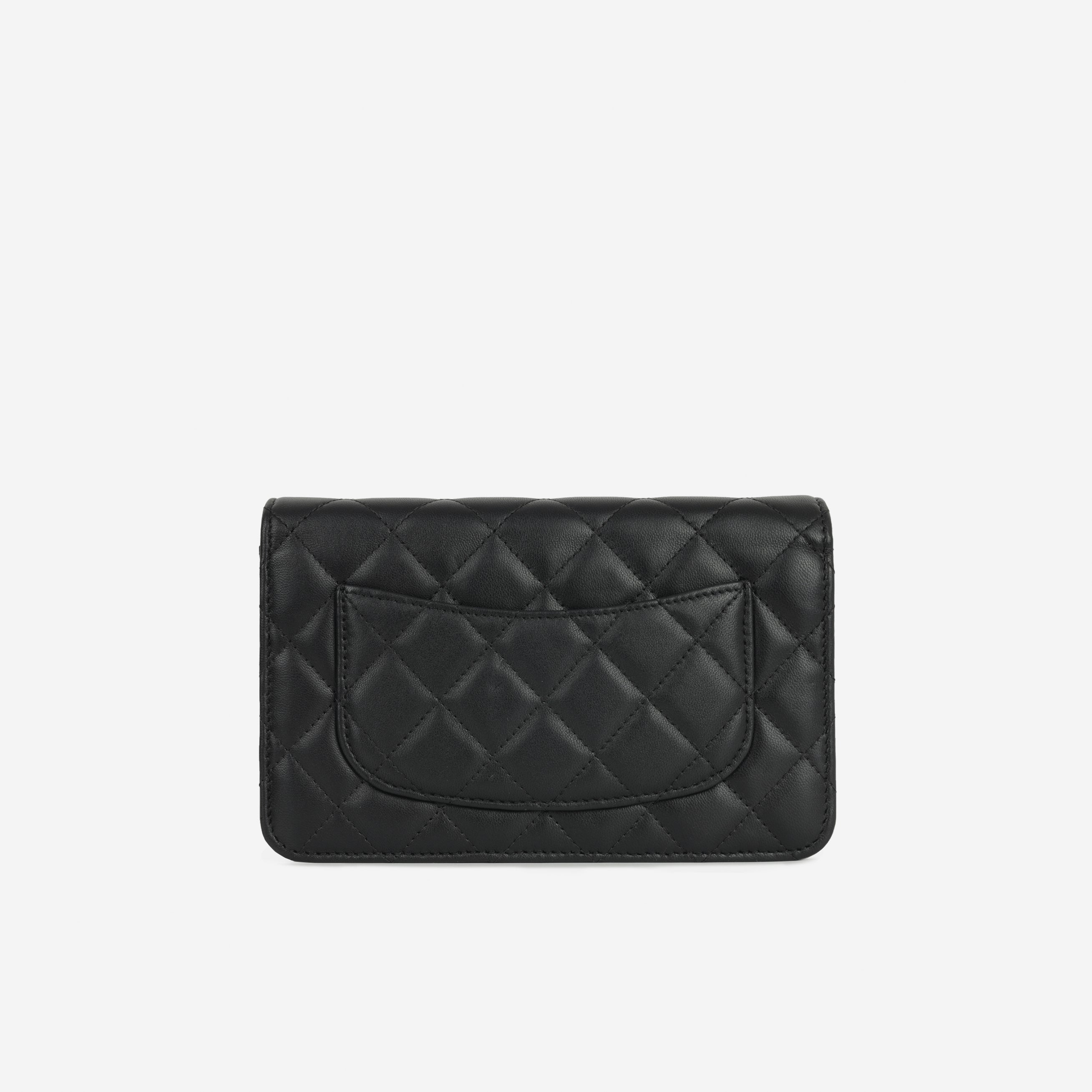 Chanel Classic Wallet on Chain - Black Lambskin | Silver Hardware