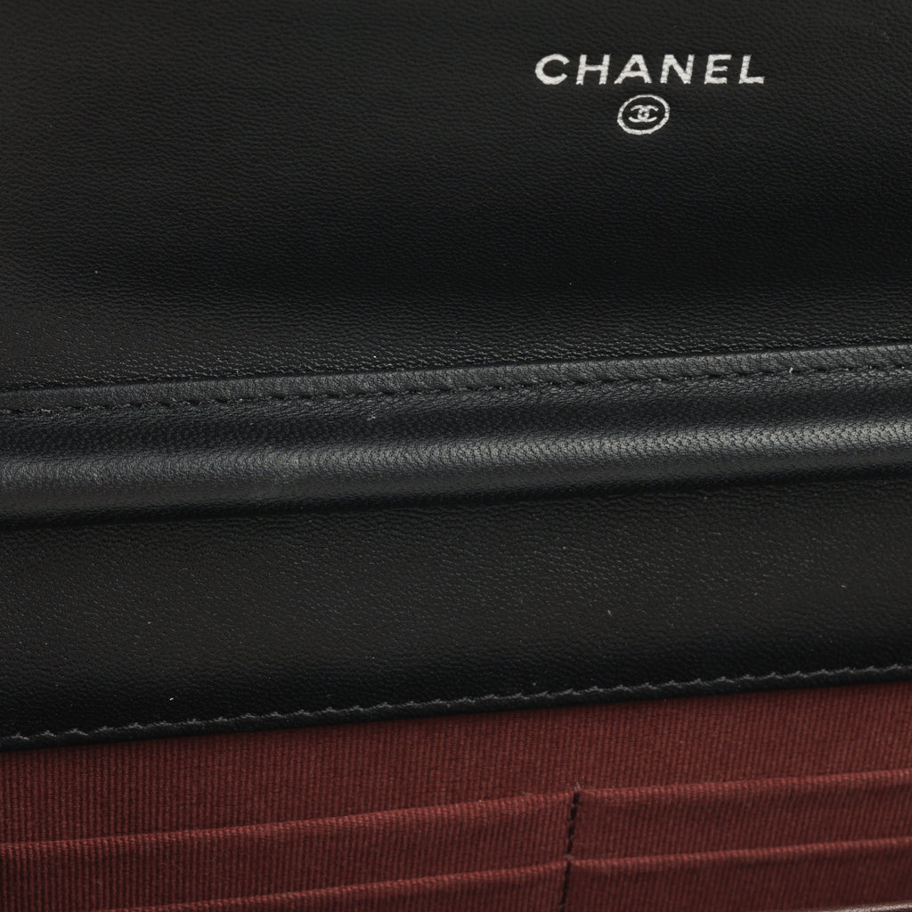 Chanel Classic Wallet on Chain - Black Lambskin | Silver Hardware