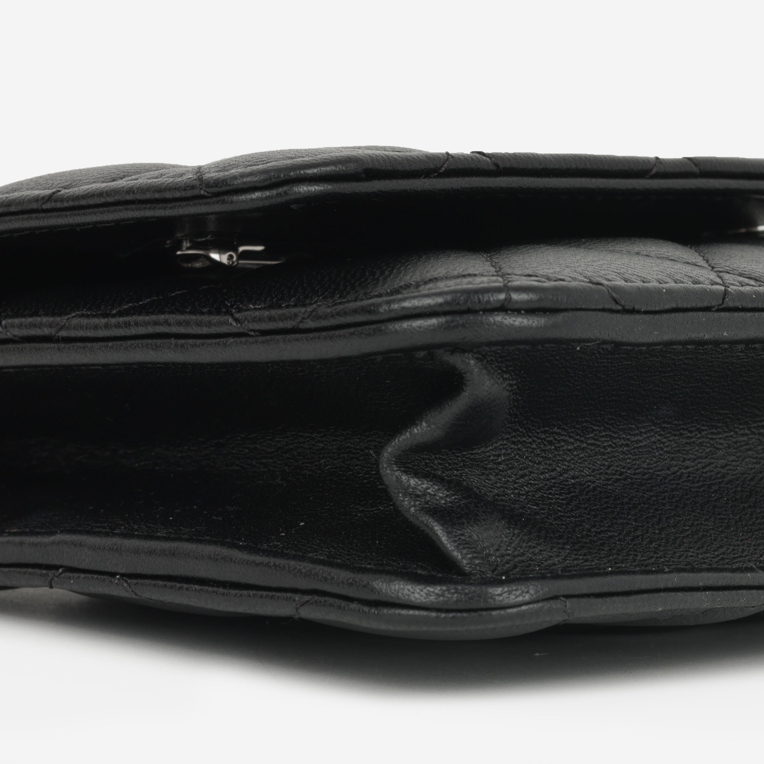 Chanel Classic Wallet on Chain - Black Lambskin | Silver Hardware