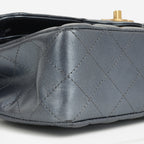 Chanel Small Classic Flap - Blue Metallic Calfskin | Gold Hardware