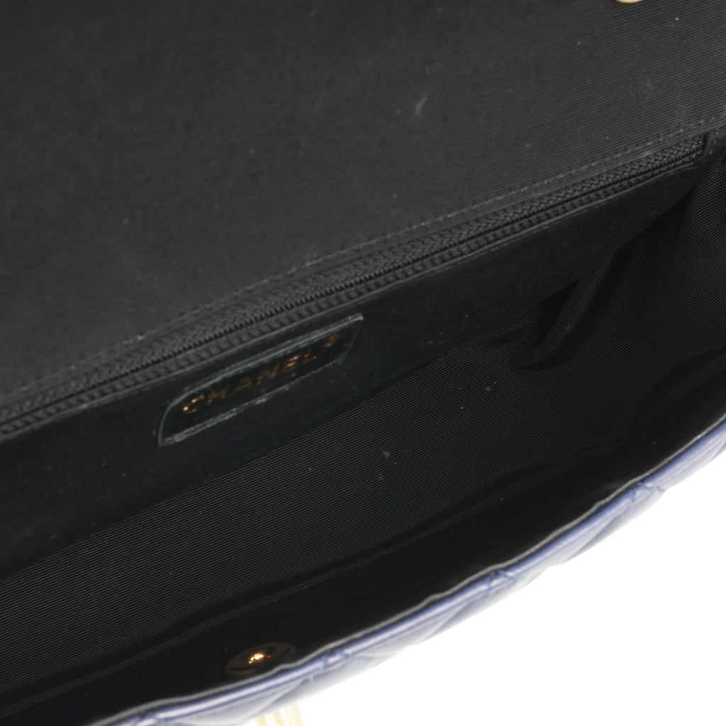 Chanel Large Elegant CC Flap - Navy/Black Lambskin | Gold Hardware