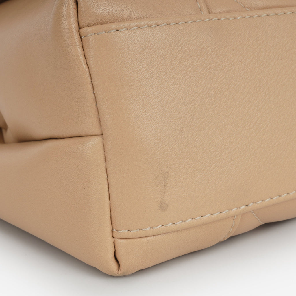 Chanel Small Daily Flap - Beige Calfskin | Champagne Gold Hardware