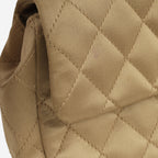 Chanel Pearl East West Flap Bag - Beige Satin | Jewelled CC