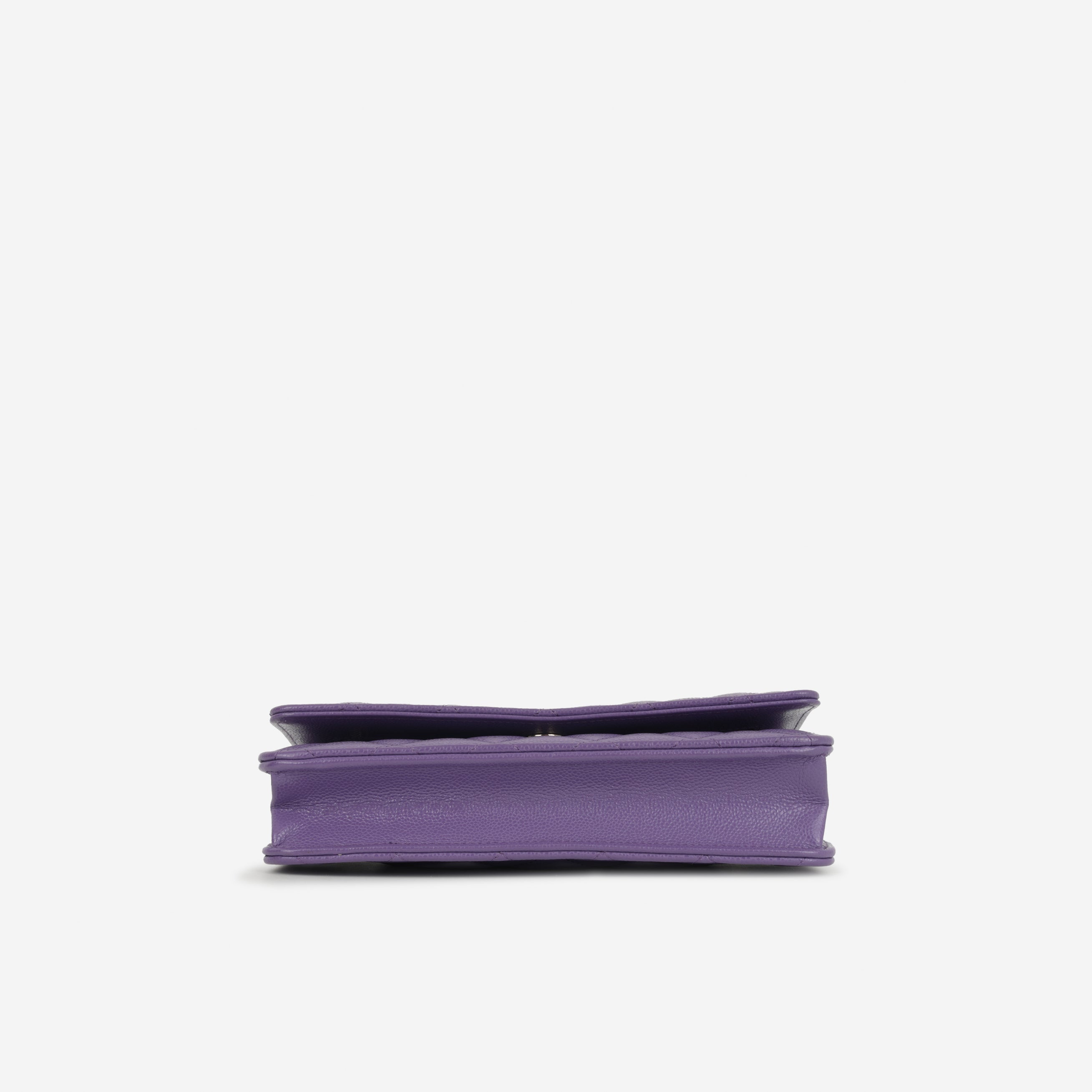 Chanel Classic Wallet on Chain - Purple Caviar | Champagne Gold Hardware