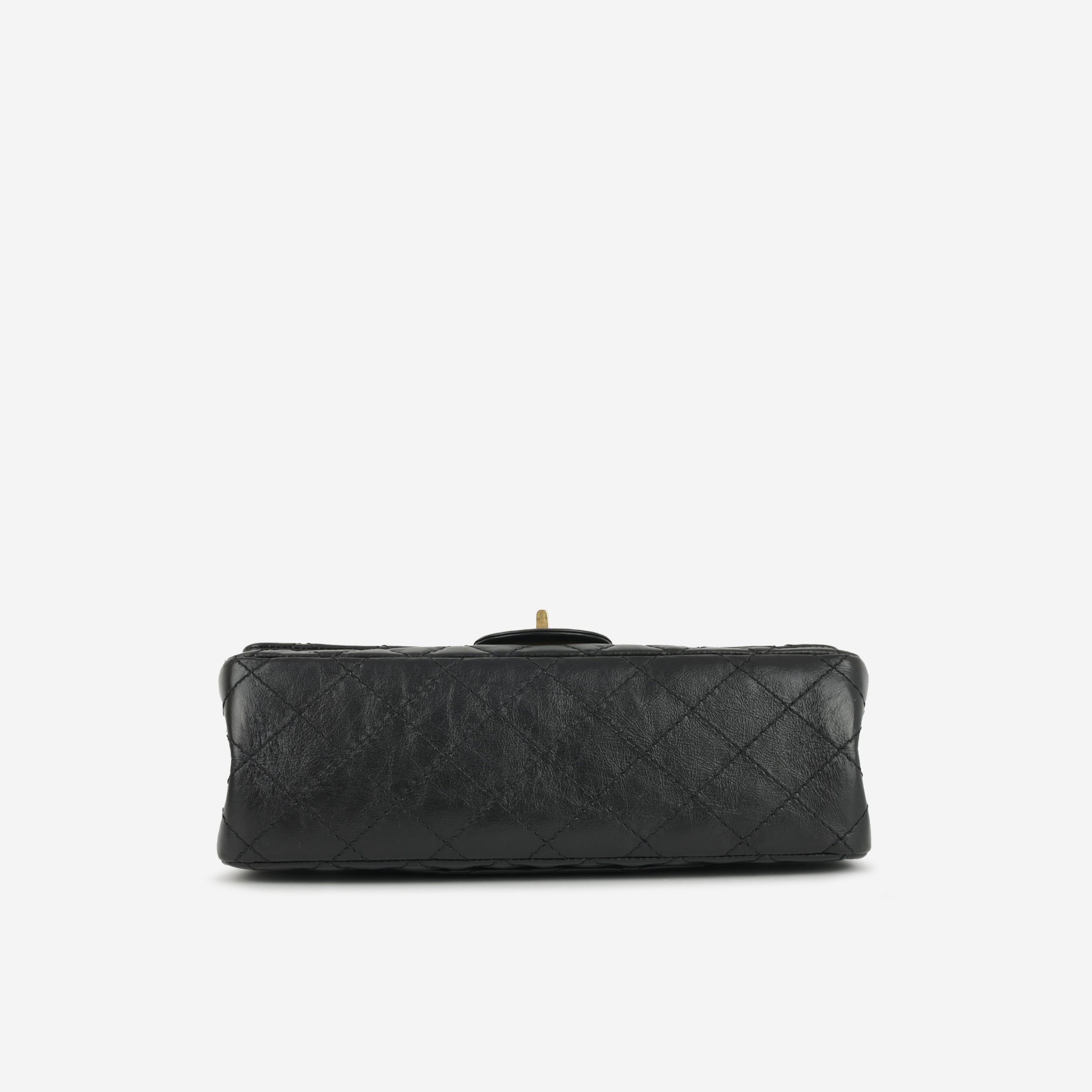 Chanel 2.55 Reissue 225 - Black Crumpled Calfskin | Gold Hardware