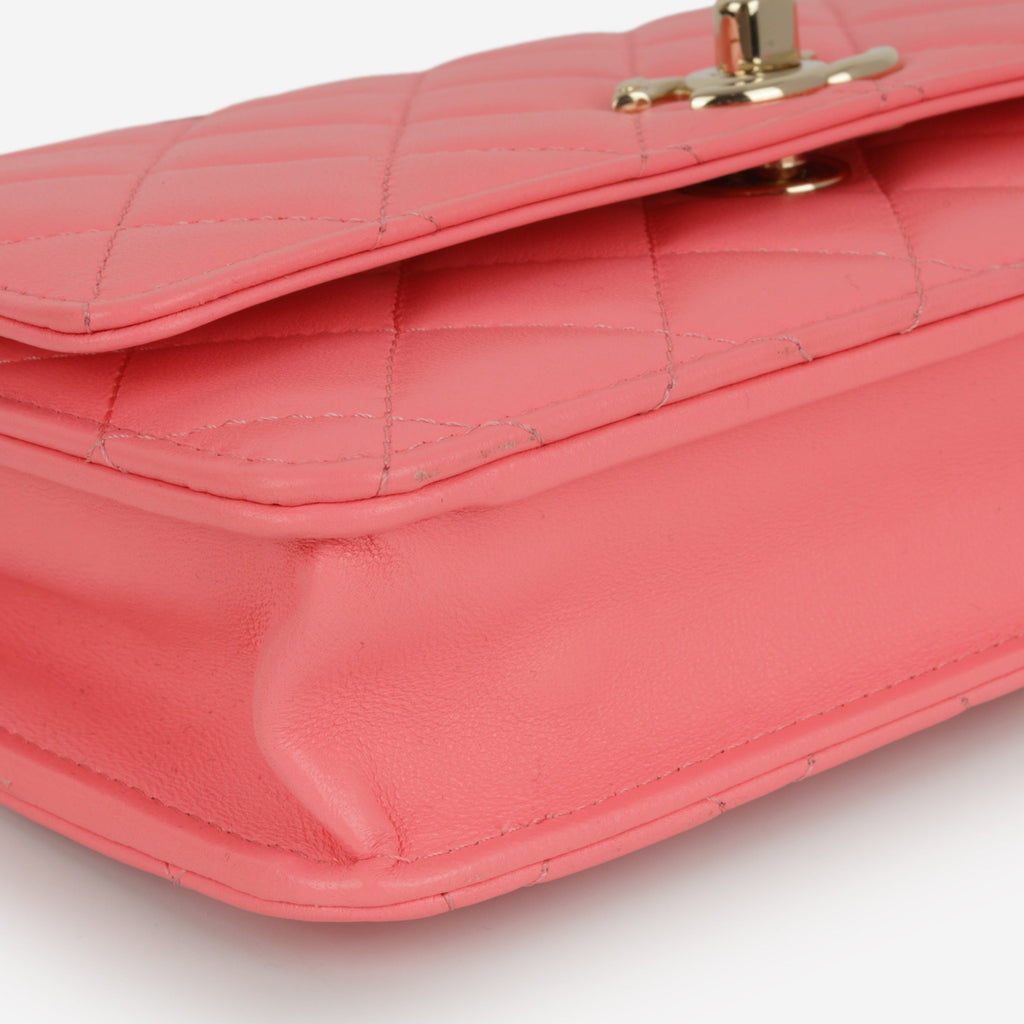Chanel Trendy Wallet on Chain - Hot Pink Calfskin | Champagne Gold Hardware