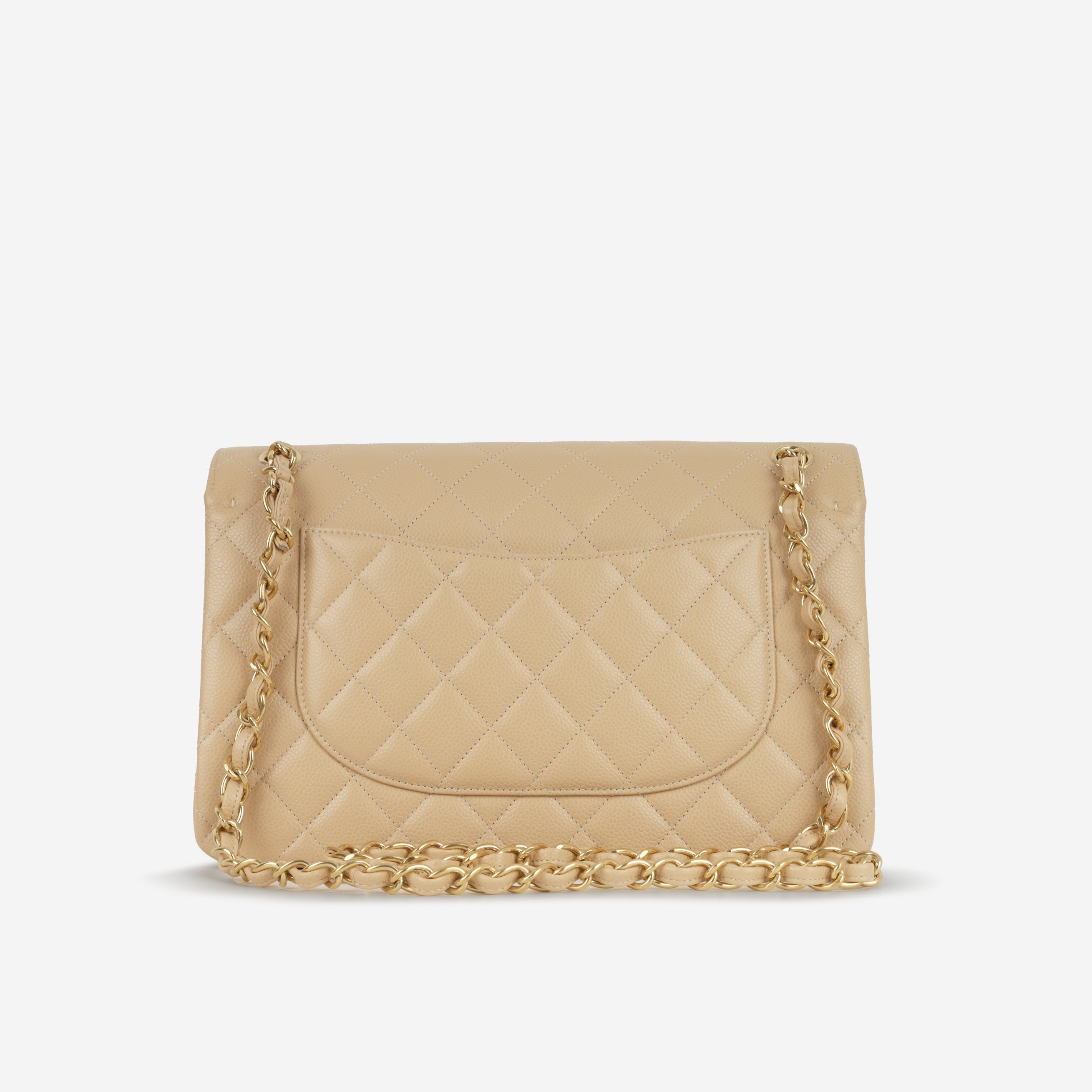 Chanel Classic Jumbo Double Flap - Beige Caviar | Gold Hardware