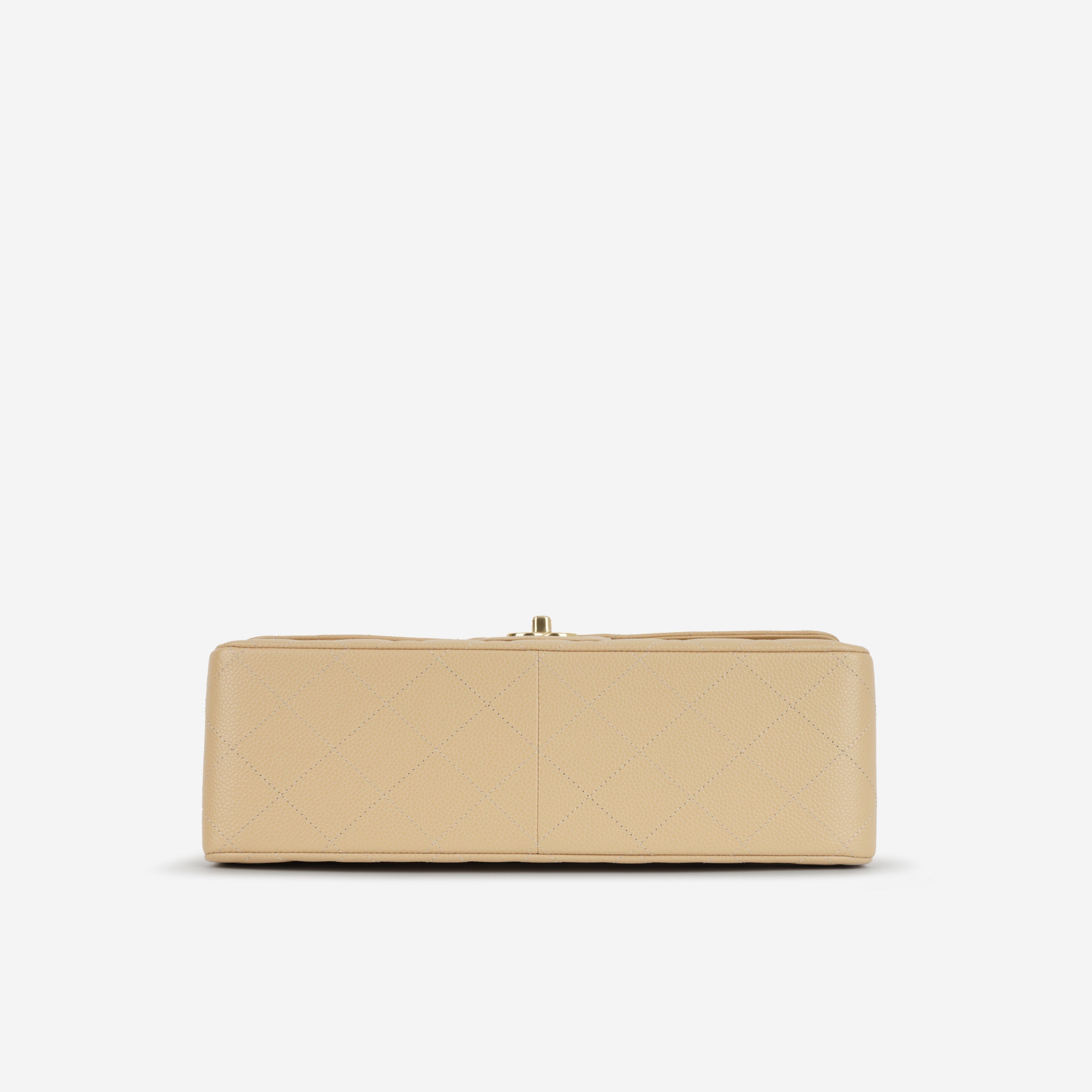 Chanel Classic Jumbo Double Flap - Beige Caviar | Gold Hardware
