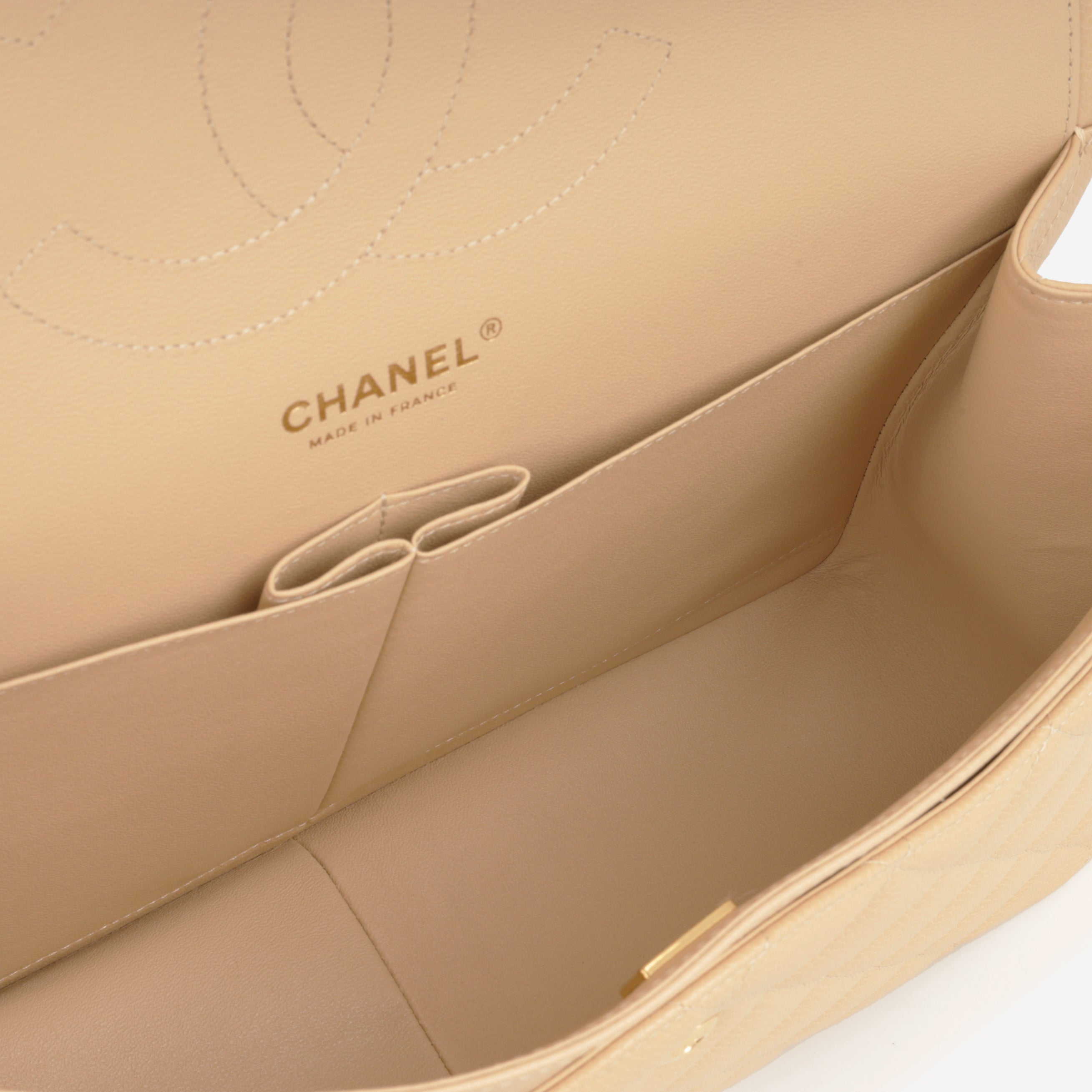 Chanel Classic Jumbo Double Flap - Beige Caviar | Gold Hardware