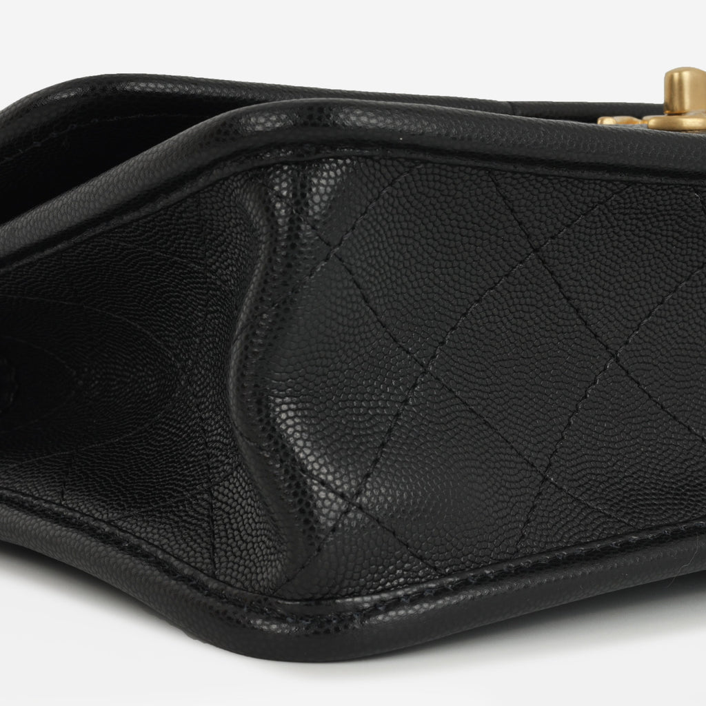 Chanel 25B Top Handle Flap Bag | Antique Gold Hardware