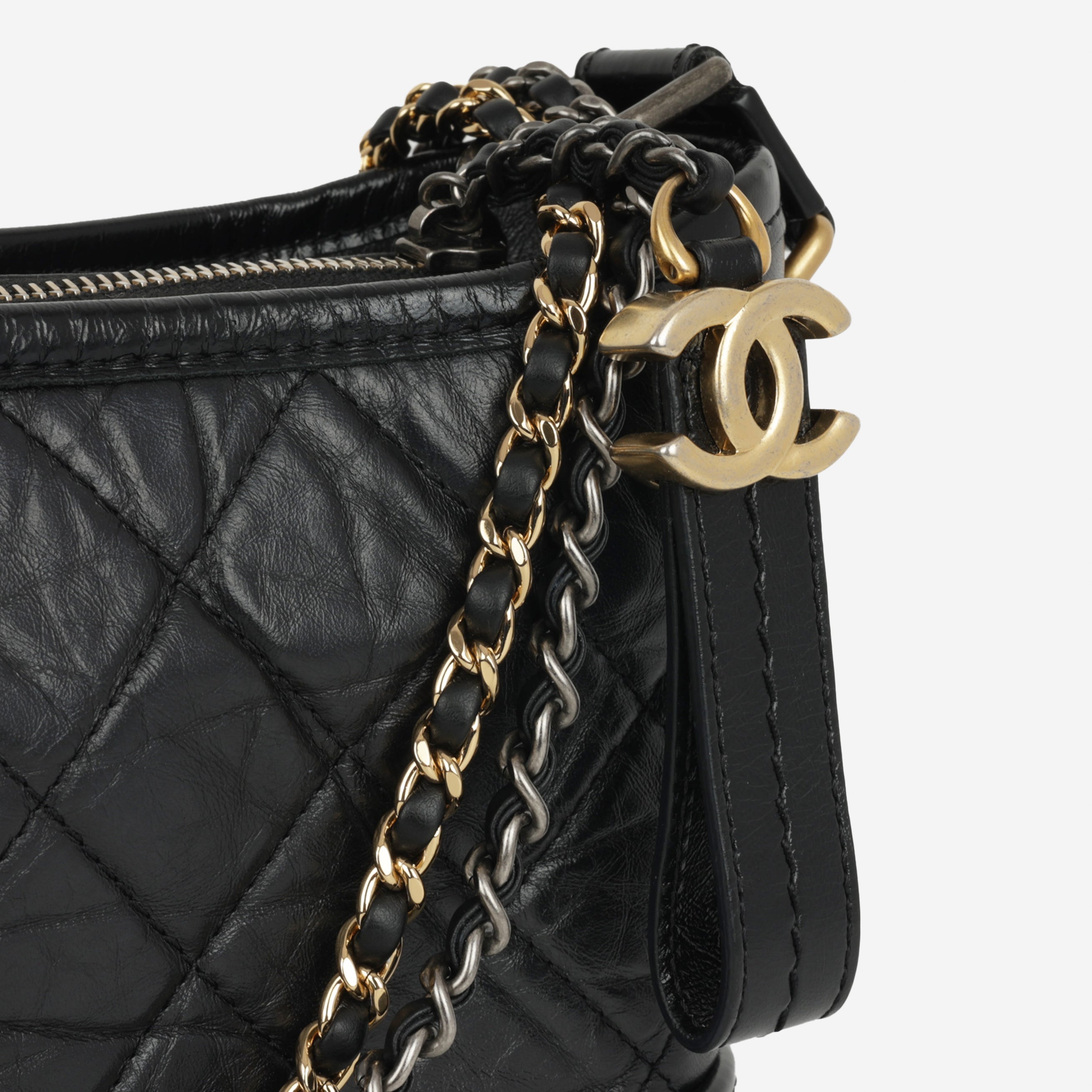 Chanel Gabrielle - Small - Black Aged Calfskin | Mixed Hardware