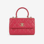 Chanel Small Trendy CC Flap Bag - Raspberry Lambskin | Champagne Gold Hardware