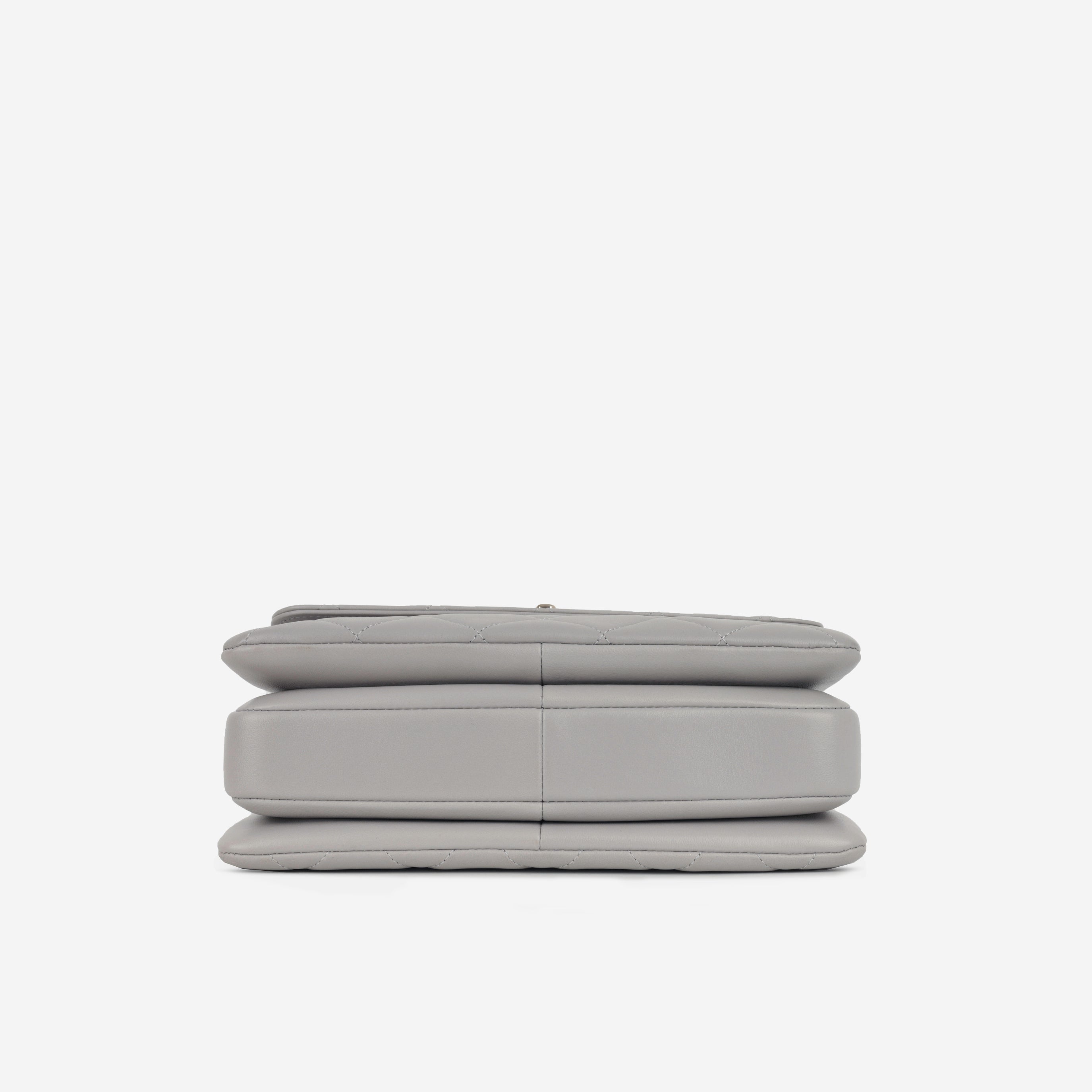 Chanel Small Trendy CC Flap Bag - Light Grey Lambskin | Champagne Gold Hardware