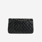 Chanel Medium Classic Flap - Black Lambskin | Silver Hardware