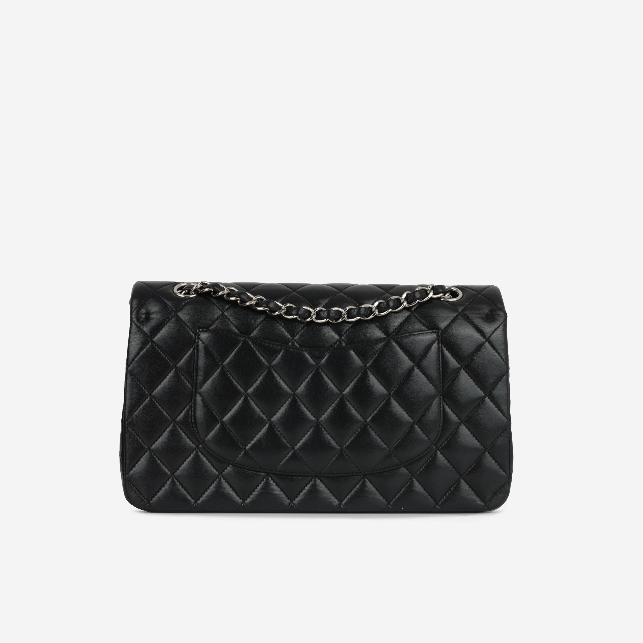 Chanel Medium Classic Flap - Black Lambskin | Silver Hardware
