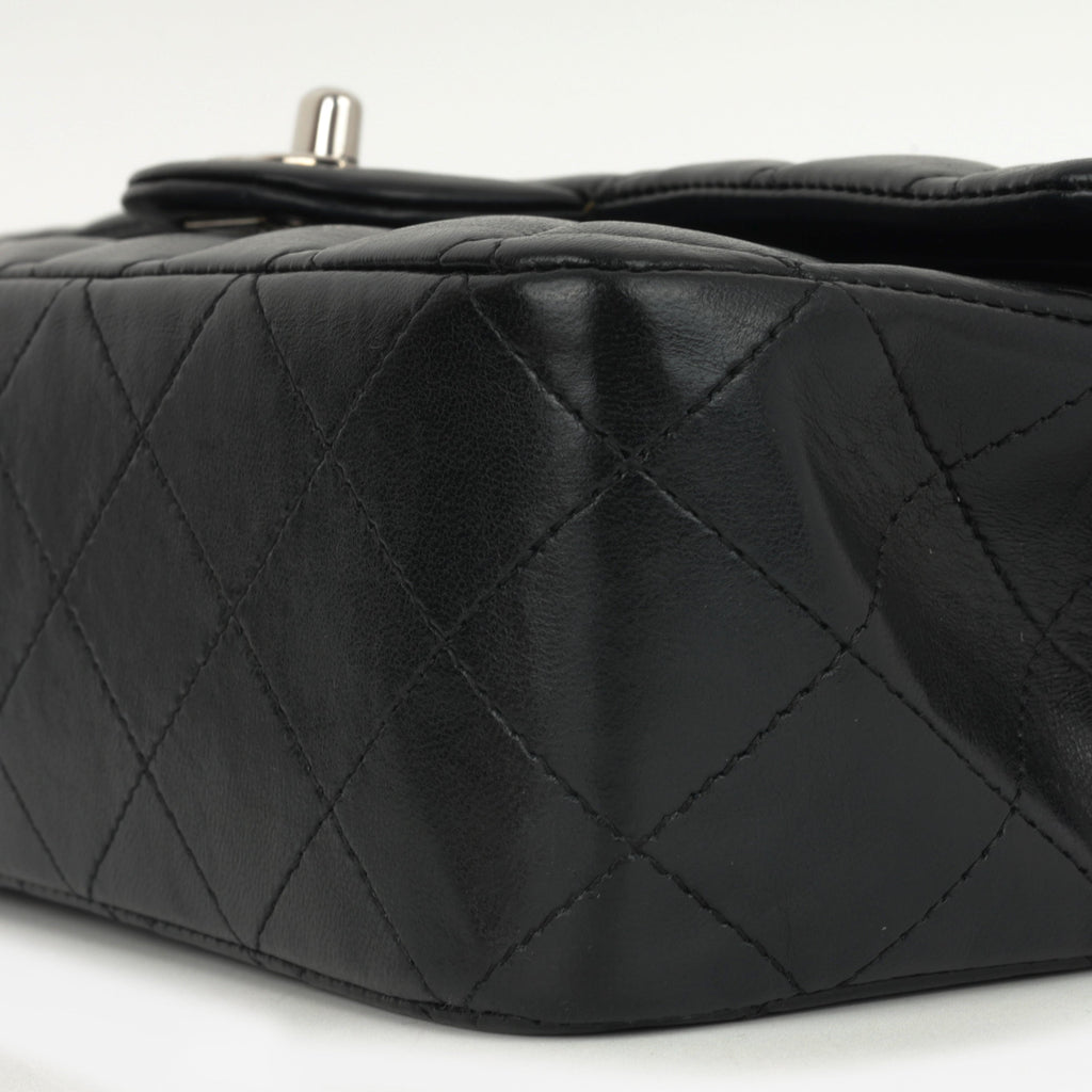 Chanel Medium Classic Flap - Black Lambskin | Silver Hardware