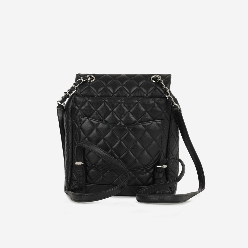 Chanel Small Urban Spirit Backpack - Black Lambskin | Silver Hardware