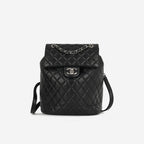 Chanel Small Urban Spirit Backpack - Black Lambskin | Silver Hardware