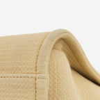 Chanel Large Deauville Bag - Beige Canvas | Silver Hardware