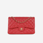 Chanel Classic Flap Bag - Raspberry Lambskin | Champagne Gold Hardware