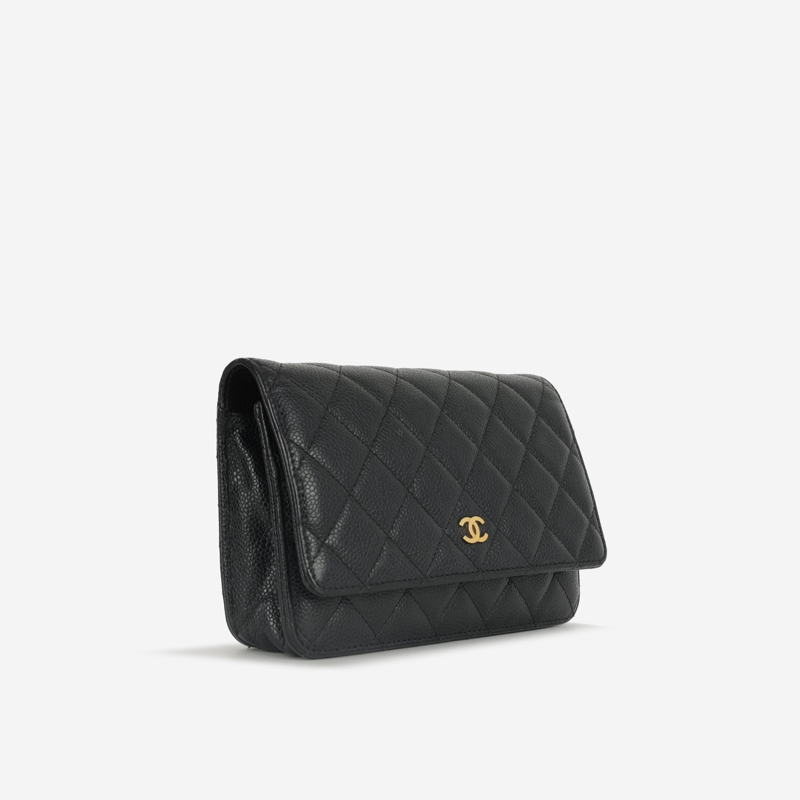 Chanel Classic Wallet on Chain - Black Caviar | Gold Hardware