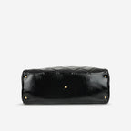 Chanel 2024/25 Métiers d'art Suitcase - Black Patent Crumpled Calfskin | Gold Hardware