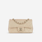 Chanel Mini Rectangular - Pearlescent Beige Lambskin | Champagne Gold Hardware