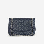 Chanel Classic Jumbo Double Flap - Navy Caviar | Silver Hardware