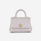 Chanel Mini Coco Handle - Iridescent Lilac Caviar | Champagne Gold Hardware