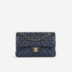 Chanel Small Classic Flap - Navy Caviar | Champagne Gold Hardware