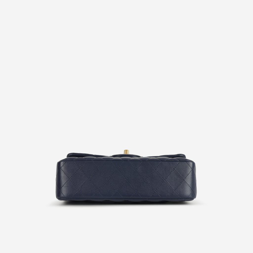 Chanel Small Classic Flap - Navy Caviar | Champagne Gold Hardware