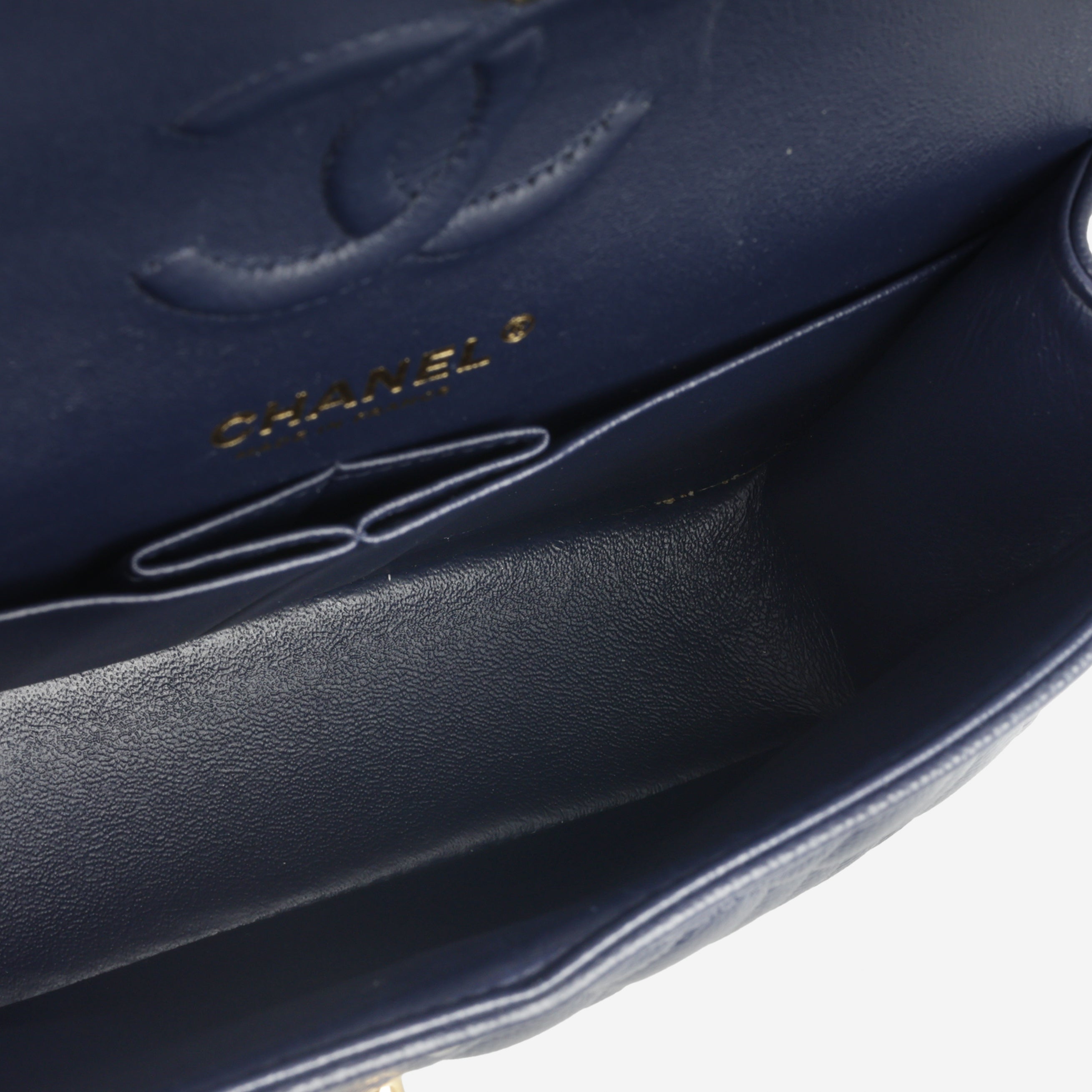 Chanel Small Classic Flap - Navy Caviar | Champagne Gold Hardware