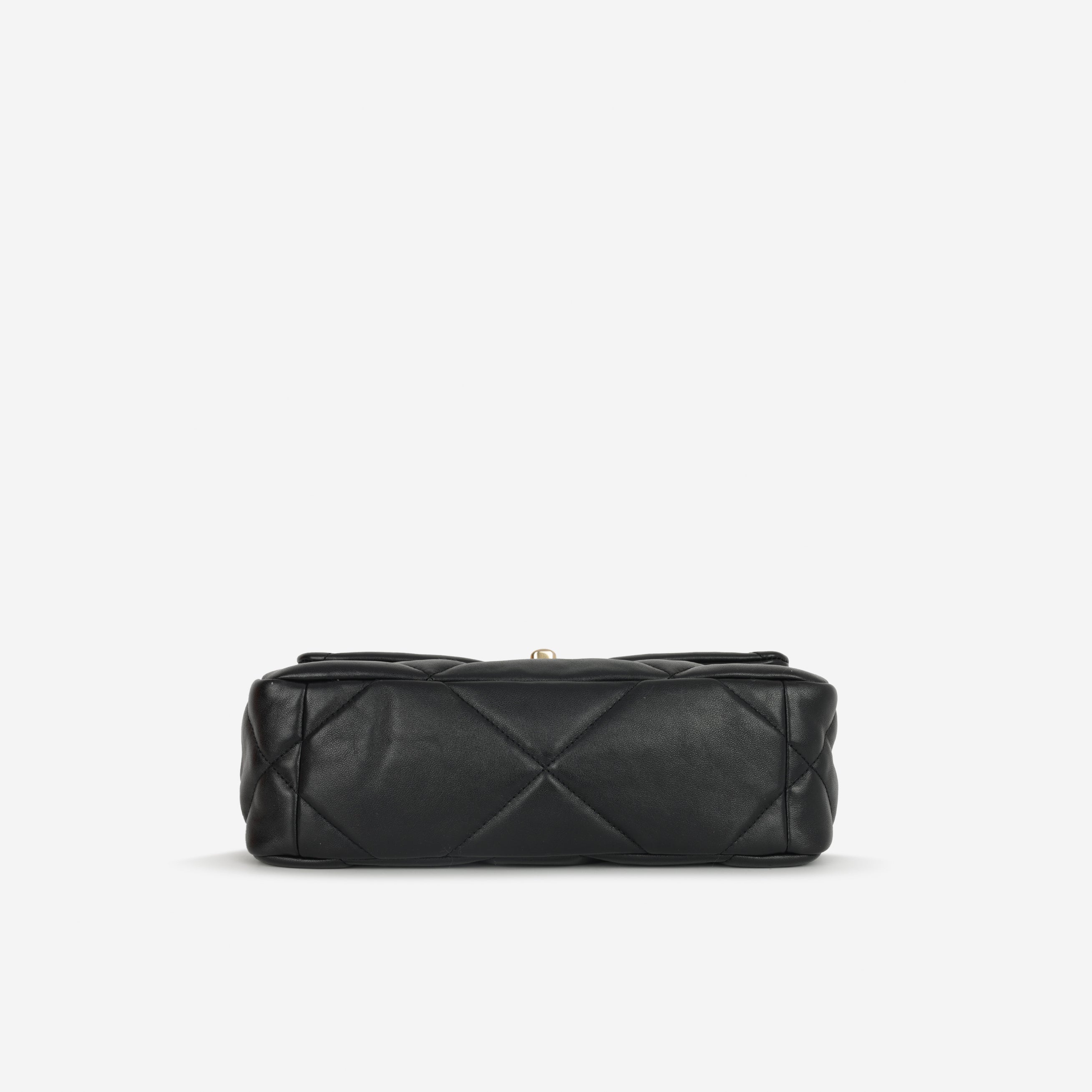 Chanel Small 19 Flap Bag - Black Lambskin | Gold & Silver Hardware