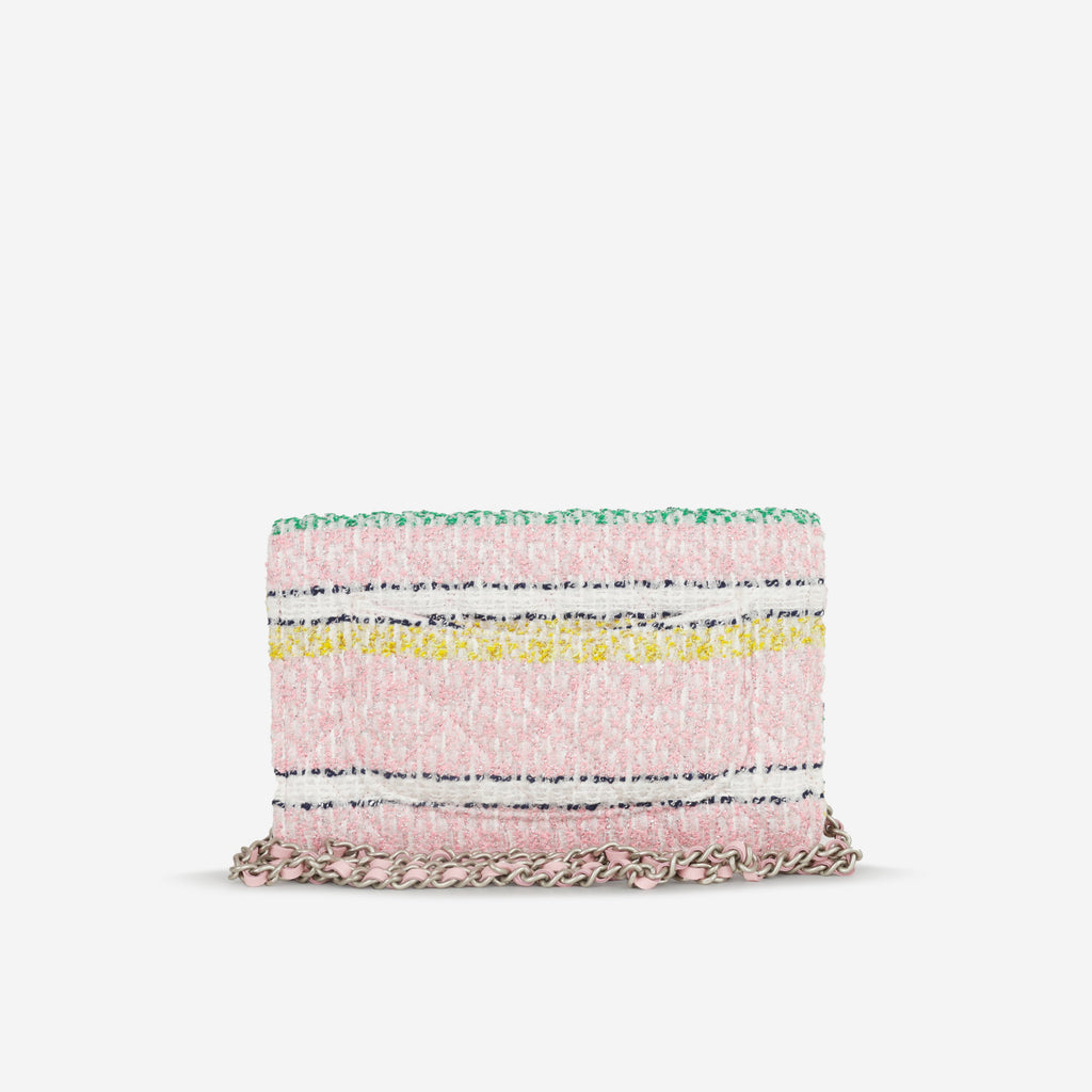 Chanel 24s Classic Wallet on Chain - Mixed Tweed | Silver Hardware