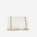 Chanel Small Classic Flap - White Caviar | Champagne Gold Hardware