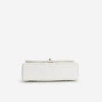 Chanel Small Classic Flap - White Caviar | Champagne Gold Hardware