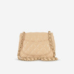 Chanel Mini Square - Beige Lambskin | Gold Hardware