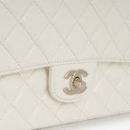 Chanel Mini Top Handle Flap with Strass - Ivory Lambskin  | Champagne Gold Hardware