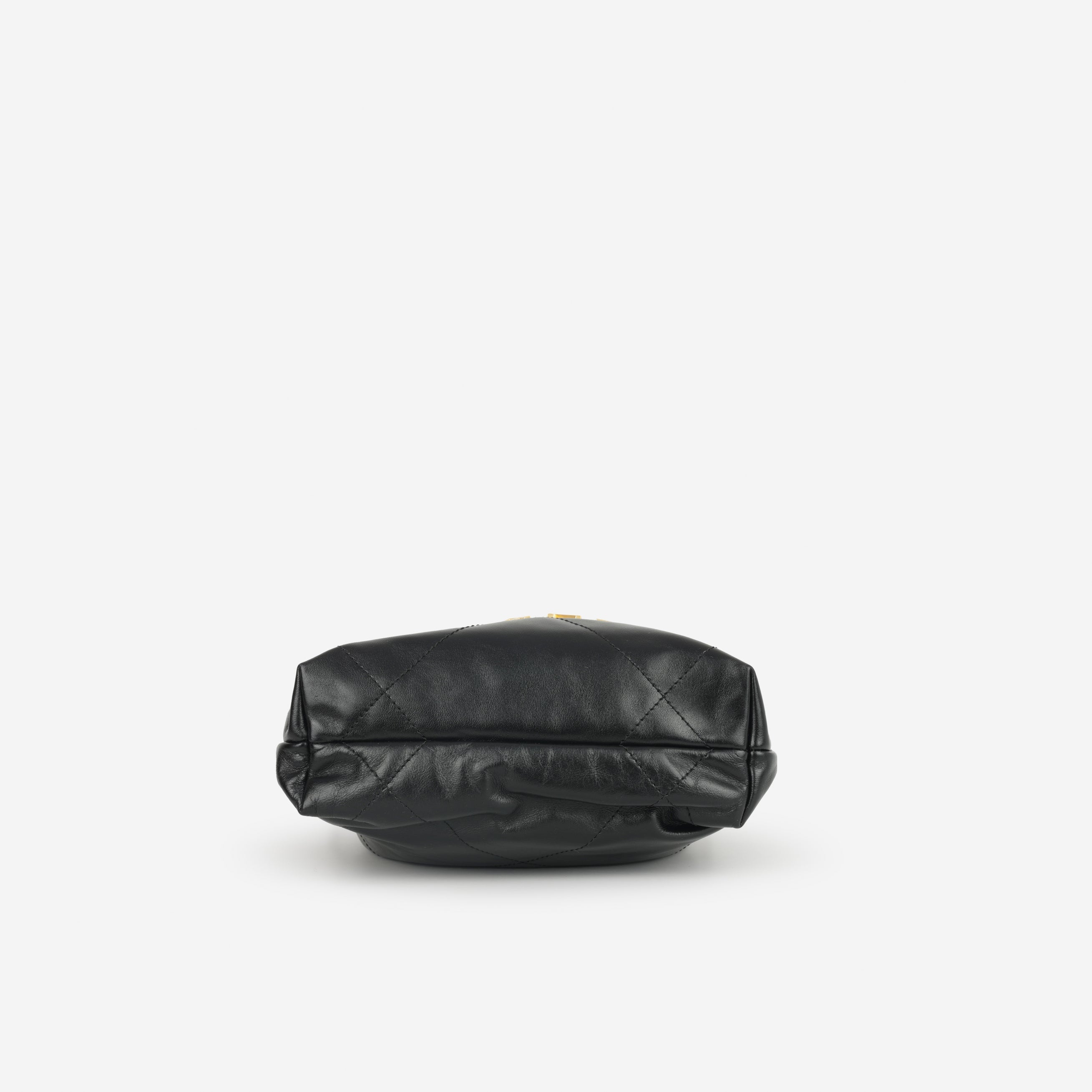 Chanel Mini 22 - Black Calfskin | Gold Hardware