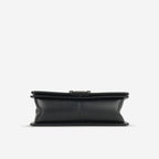 Chanel Old Medium Boy Bag - Black Lambskin | Ruthenium Hardware