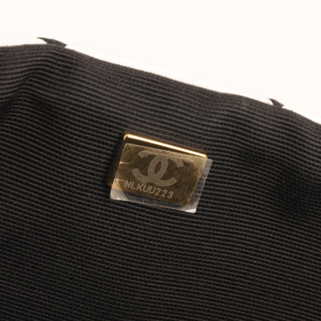 Chanel Metiers D'art Fall 2021 Flap - Black / White Fabric | Gold Hardware
