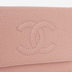 Chanel Vintage Timeless CC Key Holder - Pink Caviar | Champagne Gold Hardware