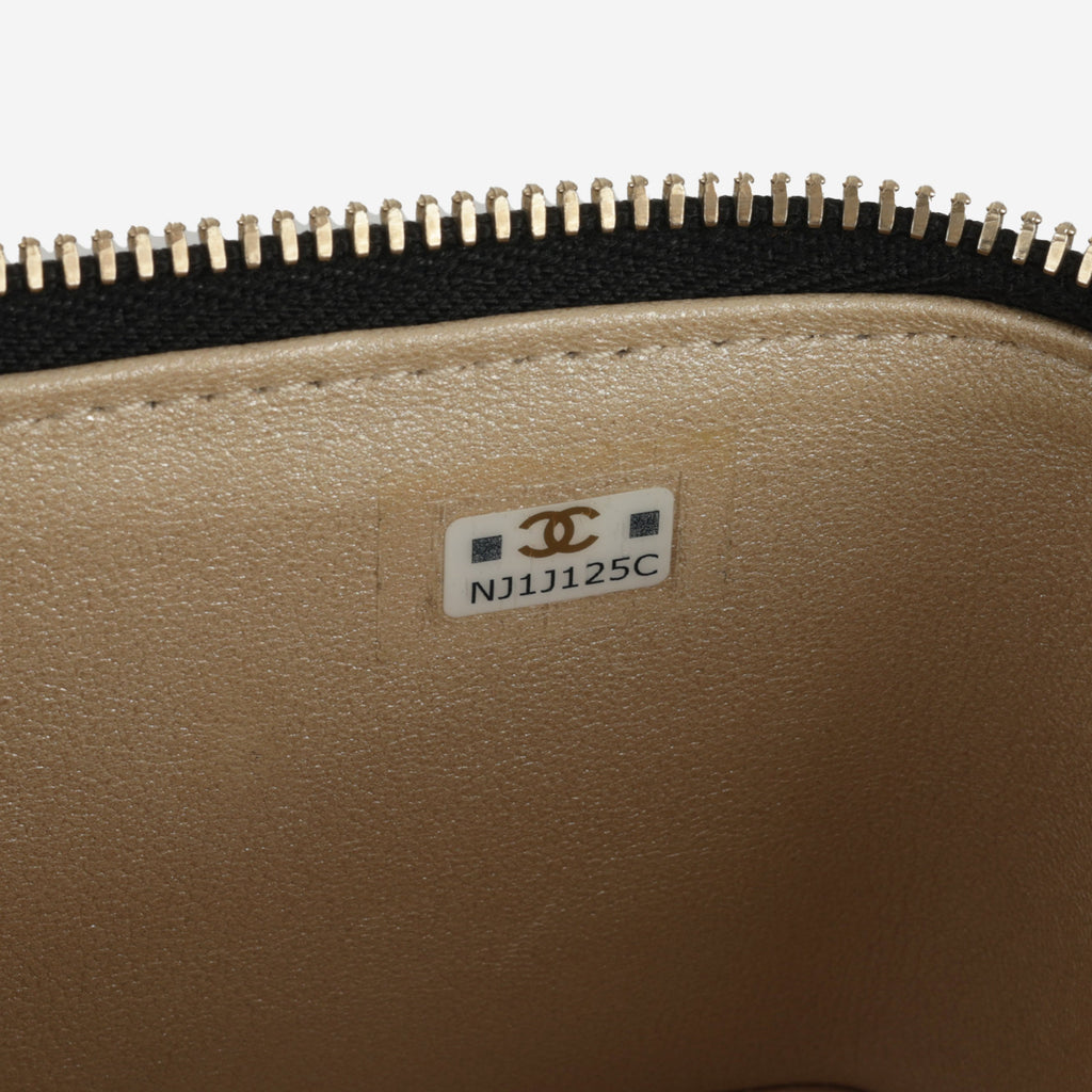 Chanel Mini Square Vanity on Chain - Black Lambskin | Gold Hardware