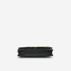 Chanel 21c Chanel Seasonal Wallet On Chain - Black Lambskin |  Champagne Gold Hardware