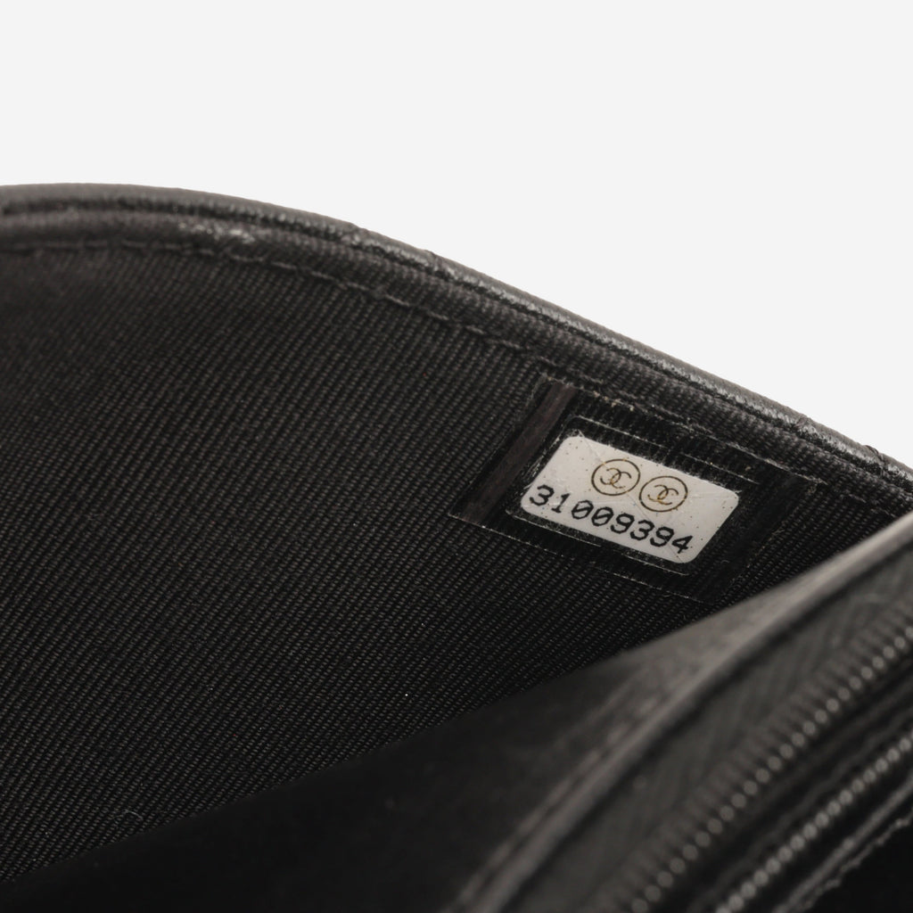 Chanel 21c Chanel Seasonal Wallet On Chain - Black Lambskin |  Champagne Gold Hardware
