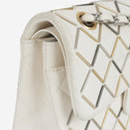 Chanel Small Matelasse Classic Flap - White Lambskin | Bi-colour Hardware