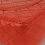 Chanel Classic Jumbo Double Flap - Red Lambskin | Silver Hardware
