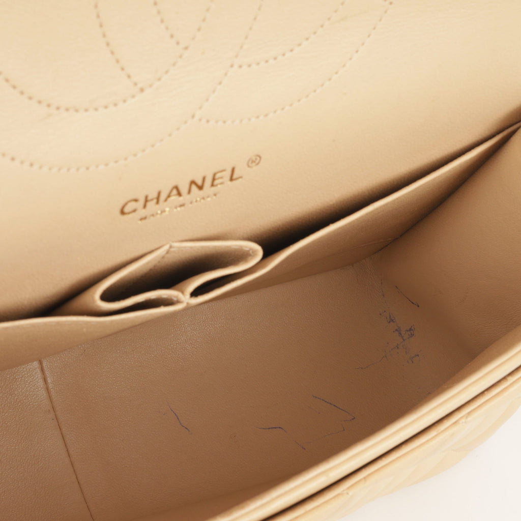 Chanel Classic Jumbo Double Flap - Beige Lambskin | Gold Hardware