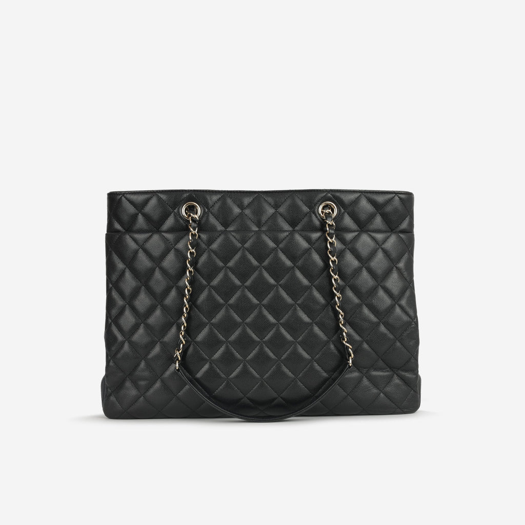 Chanel Timeless CC Shopping Tote - Black Caviar | Champagne Gold Hardware