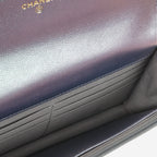 Chanel Classic Wallet on Chain - Iridescent Purple Caviar | Champagne Gold Hardware